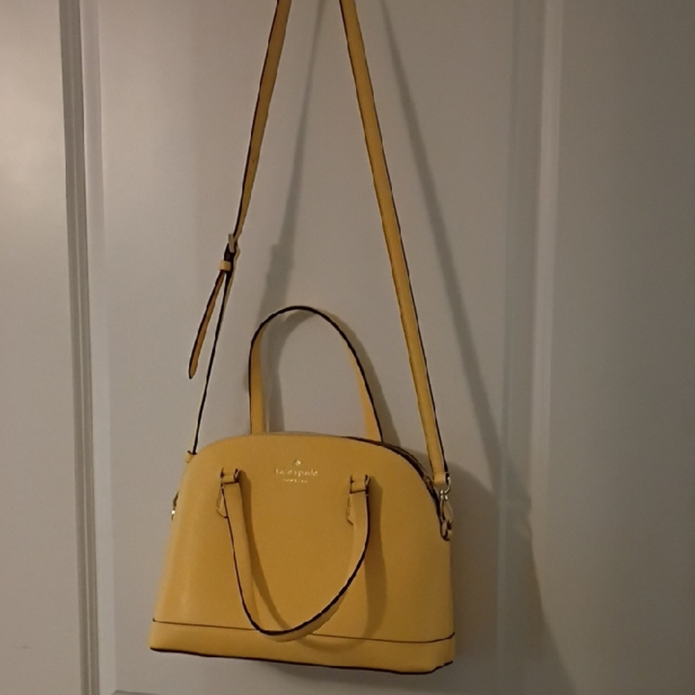 kate spade Yellow Dome Satchel with Crossbody Strap